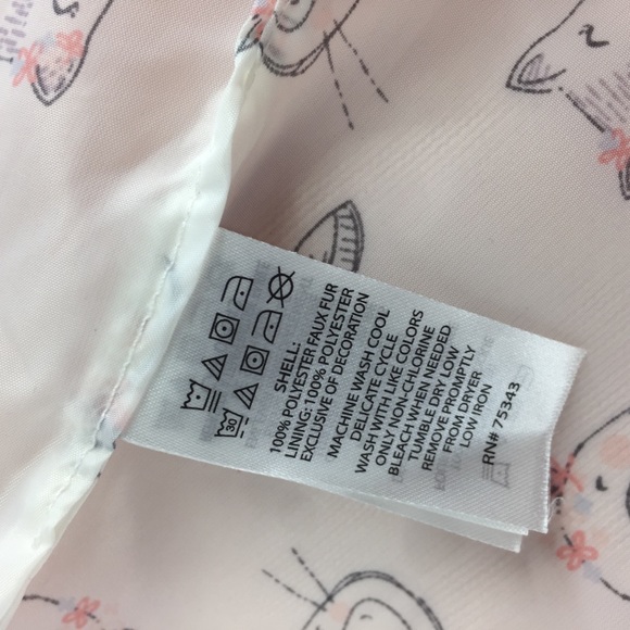 Baby Girl Pink Sherpa Bear Ear Vest Toggle Close - Picture 7 of 7